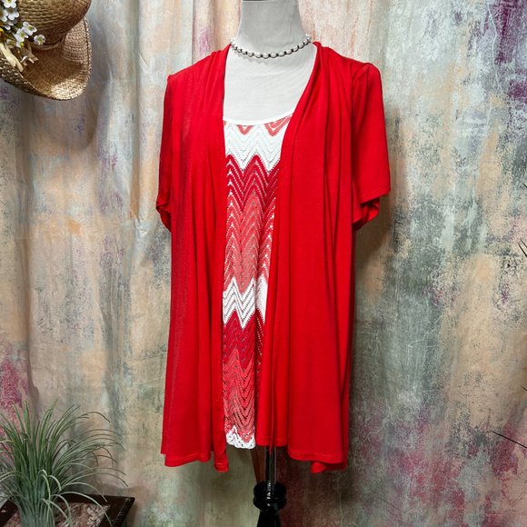 πLavish 2 in 1 Plus Size Rayon Top - Picture 2 of 13